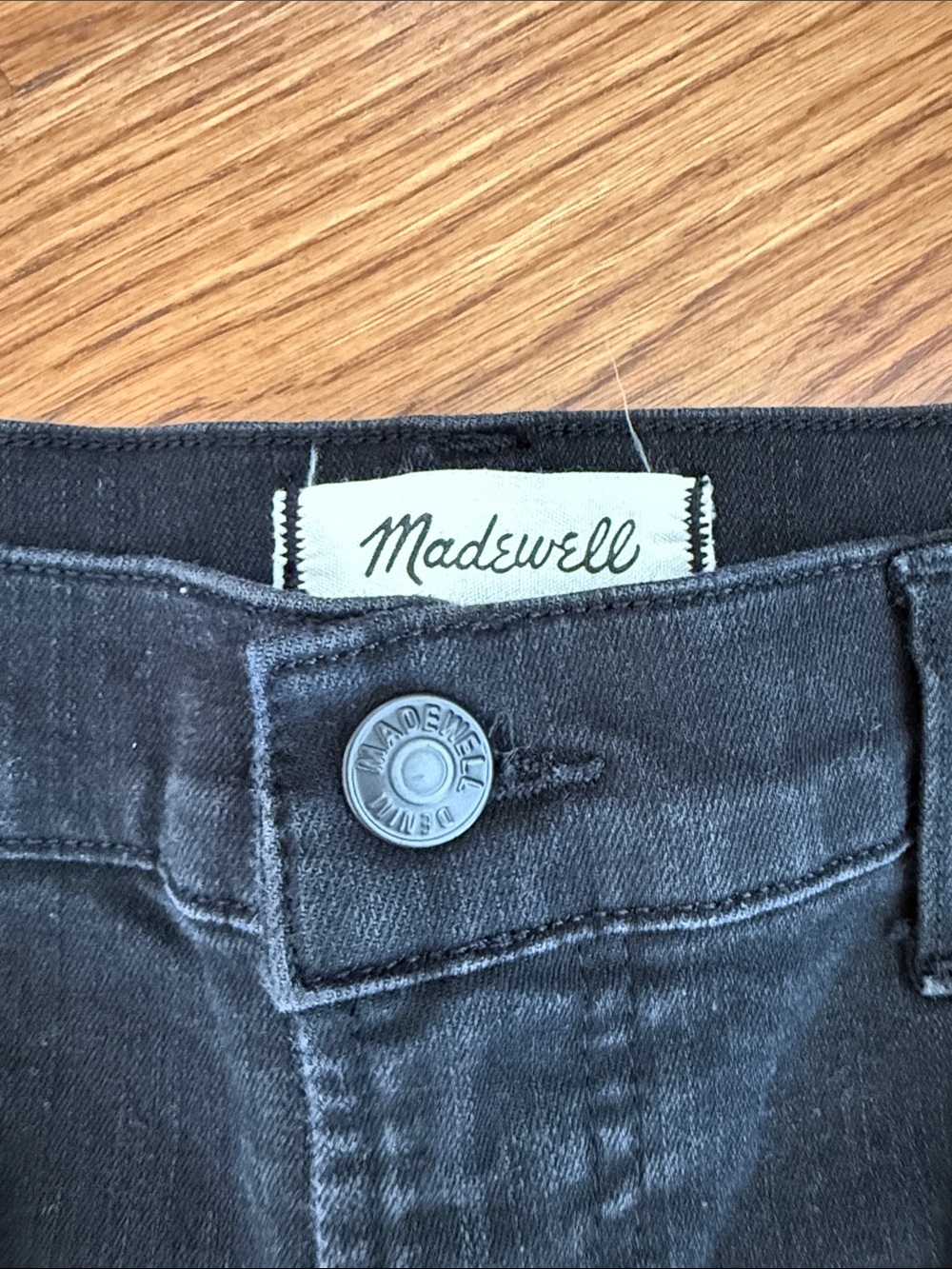 Madewell Perfect Vintage Wide-Leg Jeans Size 33 Black High Rise - Picture 2 of 12